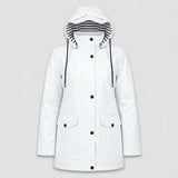 Women's Lightweight Hooded Jacket with Striped Lining