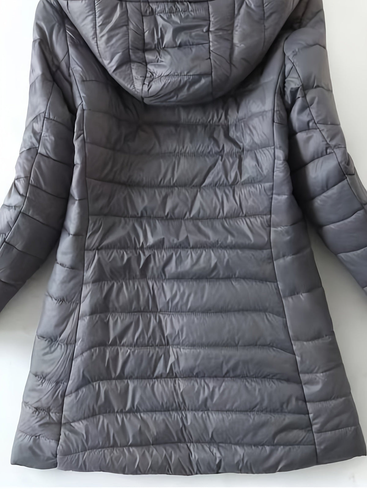 Women's Mid-Length Hooded Fleece-Lined Jacket