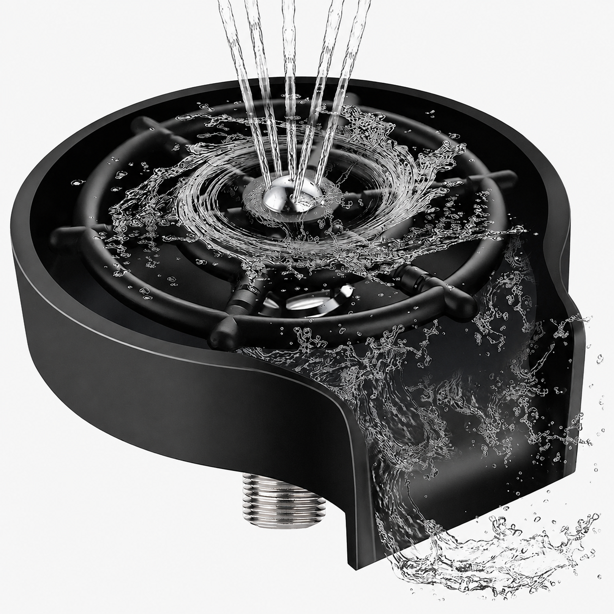 High-Pressure Kitchen Sink Glass and Cup Rinser