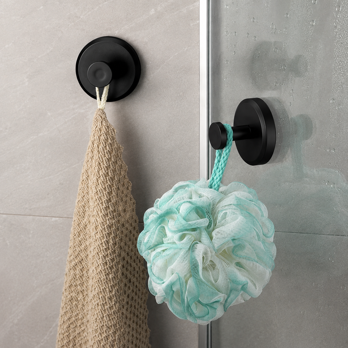 Heavy-Duty Drill-Free Suction Cup Wall Hooks (2-Pieces)