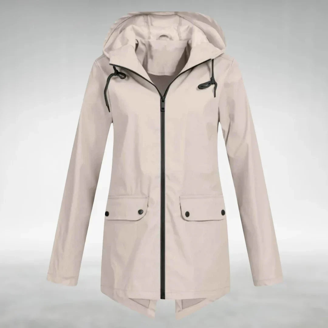 Outerwear : Women's Parka - Drawstring Hood with Extended Back Hem in van Vanda Liamo