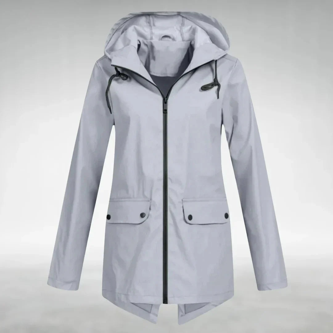 Outerwear : Women's Parka - Drawstring Hood with Extended Back Hem in van Vanda Liamo