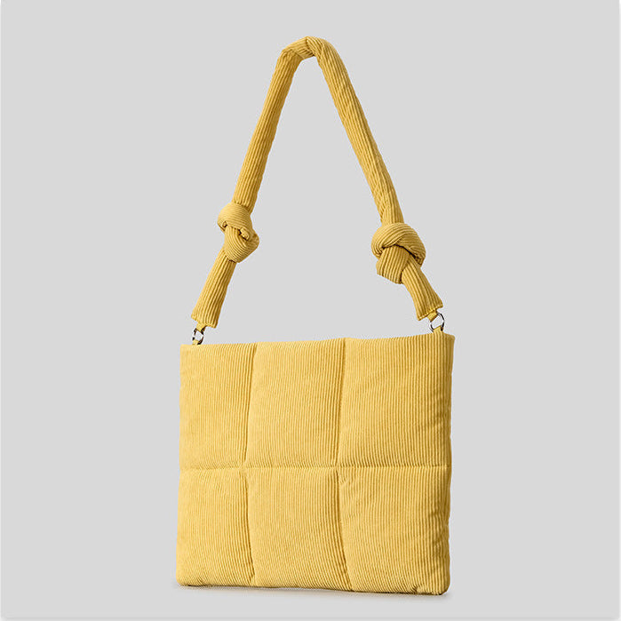 Shoulder Bag : Corduroy Padded Shoulder Bag – Textured Everyday Commuter Bag in van Vanda Liamo
