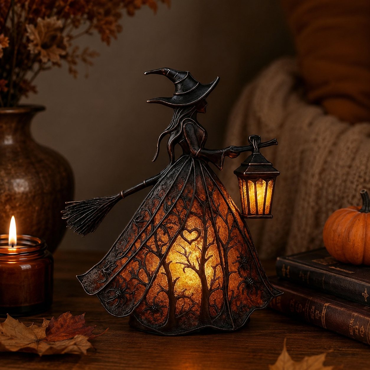 Gifts – Seasonal – Halloween : Witch-Shaped LED Halloween Accent Lamp in van Vandaliamo