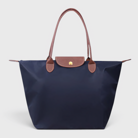 Handbag : Nylon Handbag for Work & Everyday – Spacious, Stylish & Practical in Navy Blue van Vandaliamo