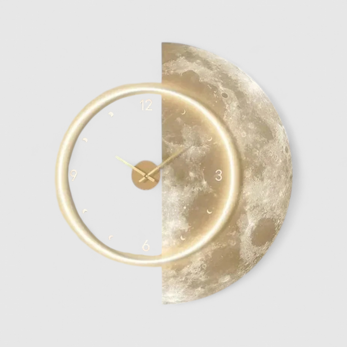 Moon Wall Clock – Soft LED Glow with Celestial Design