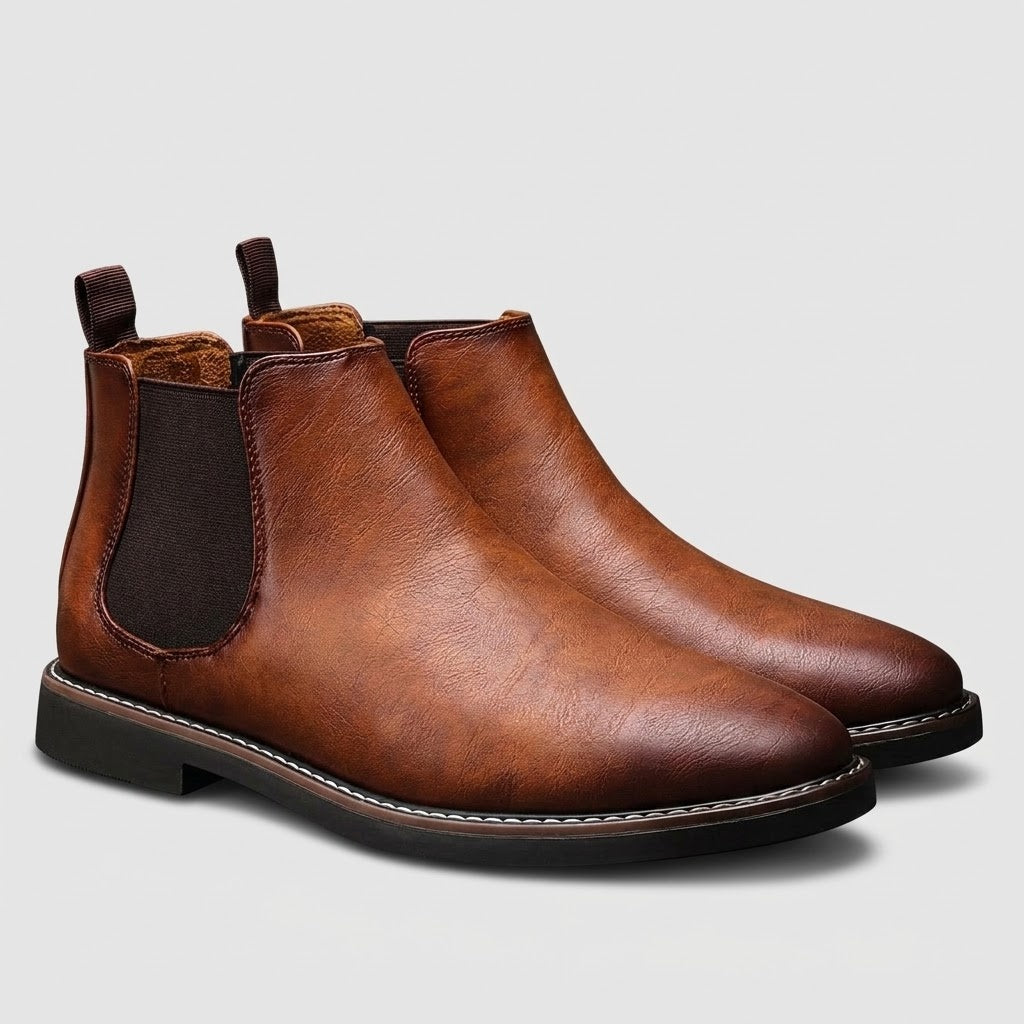 Boots : Men's Chelsea Boots with Elastic Side Panels in van Vanda Liamo