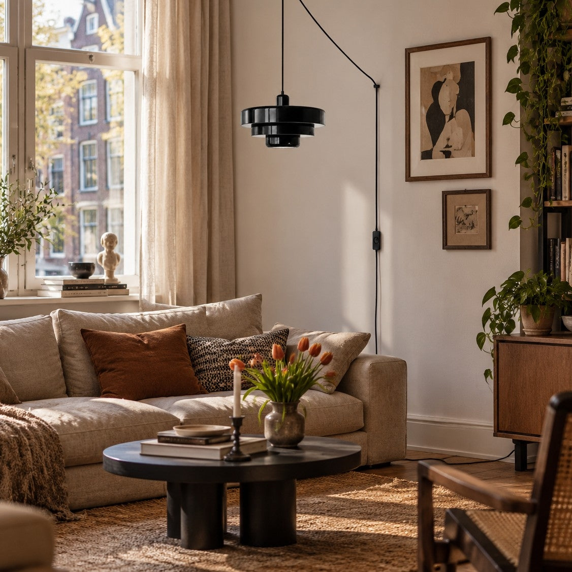 Home Decor : Retro Bauhaus Plug-In Pendant Light - Multi Color in van Vandaliamo