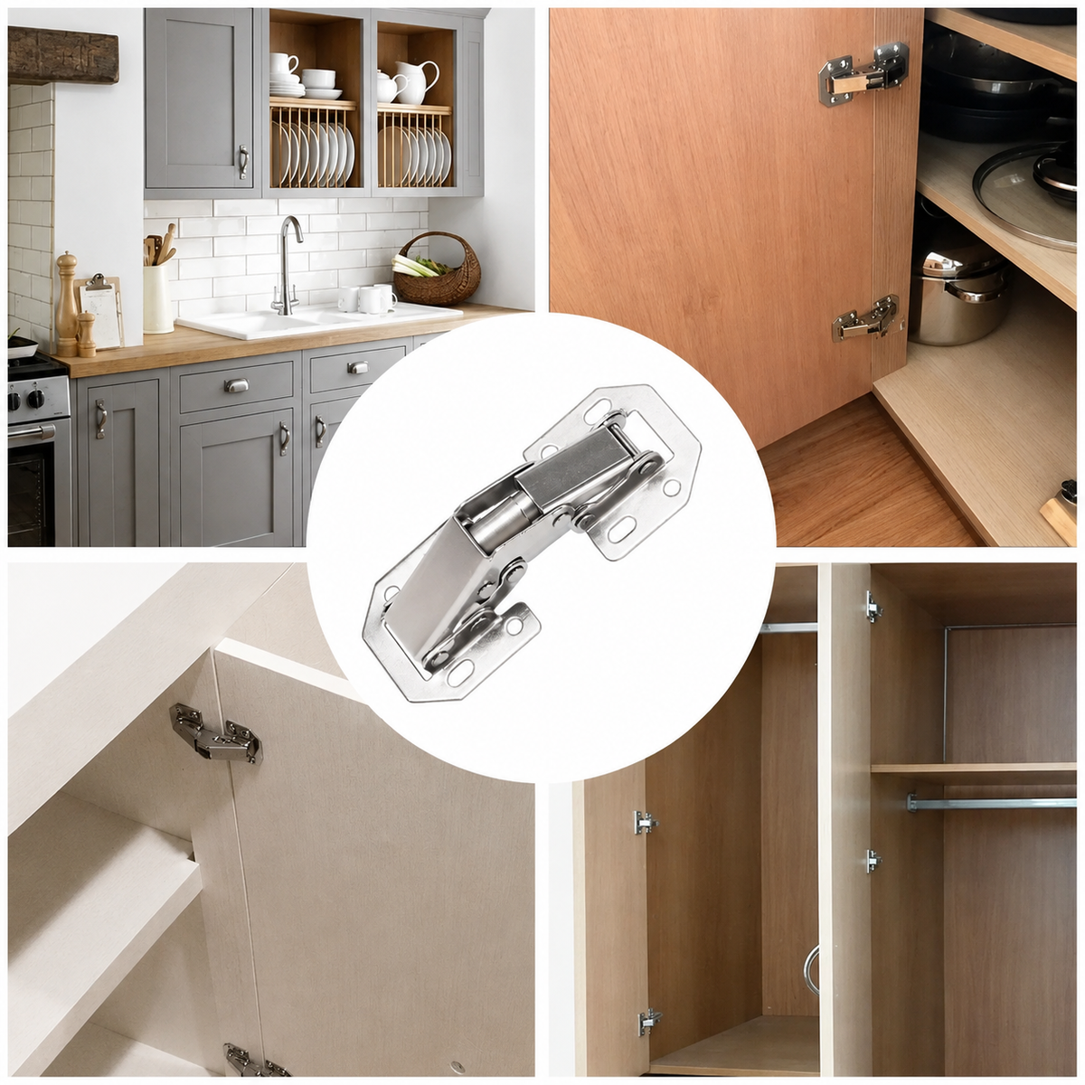 Soft-Close Frameless Cabinet Hinges (10 Pieces)