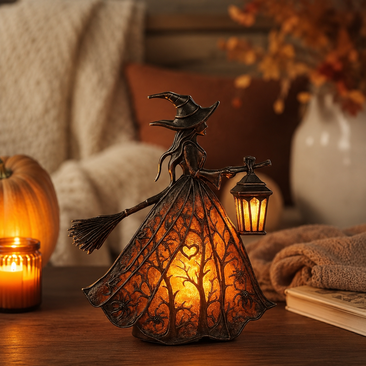 Gifts – Seasonal – Halloween : Witch-Shaped LED Halloween Accent Lamp in van Vandaliamo