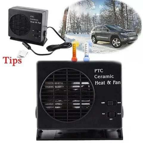 Winter Gadgets : Portable Ceramic Car Heater 300W - 12V Fast Defrost Fan in van Vandaliamo