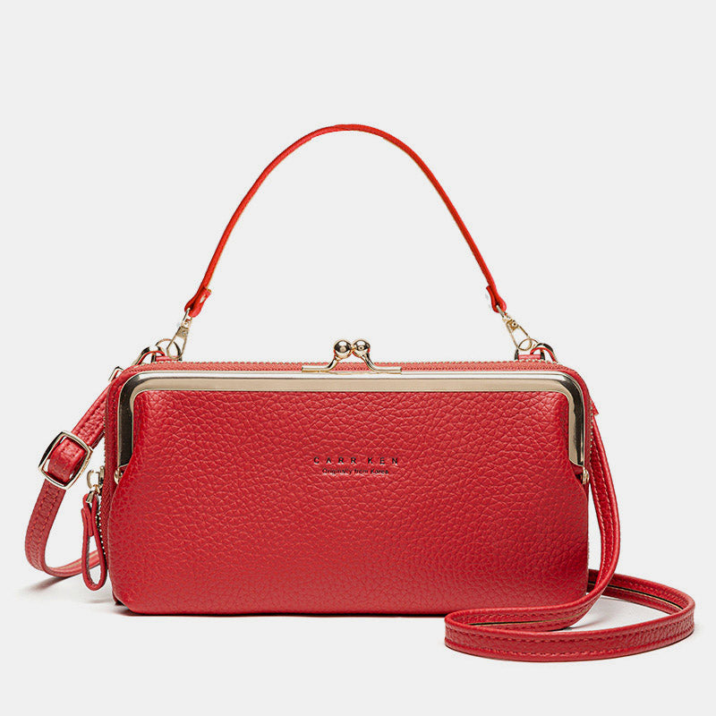 Trendy Crossbody Mobiele Tas - Ruim, Stijlvol en Veilig Sluitmechanisme