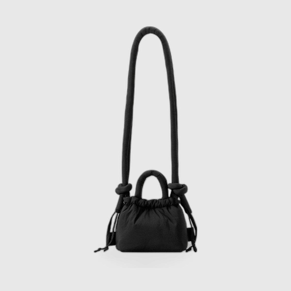 Crossbody Bag : Padded Knot Crossbody Bag – Bold Mini Satchel in Black van Vanda Liamo