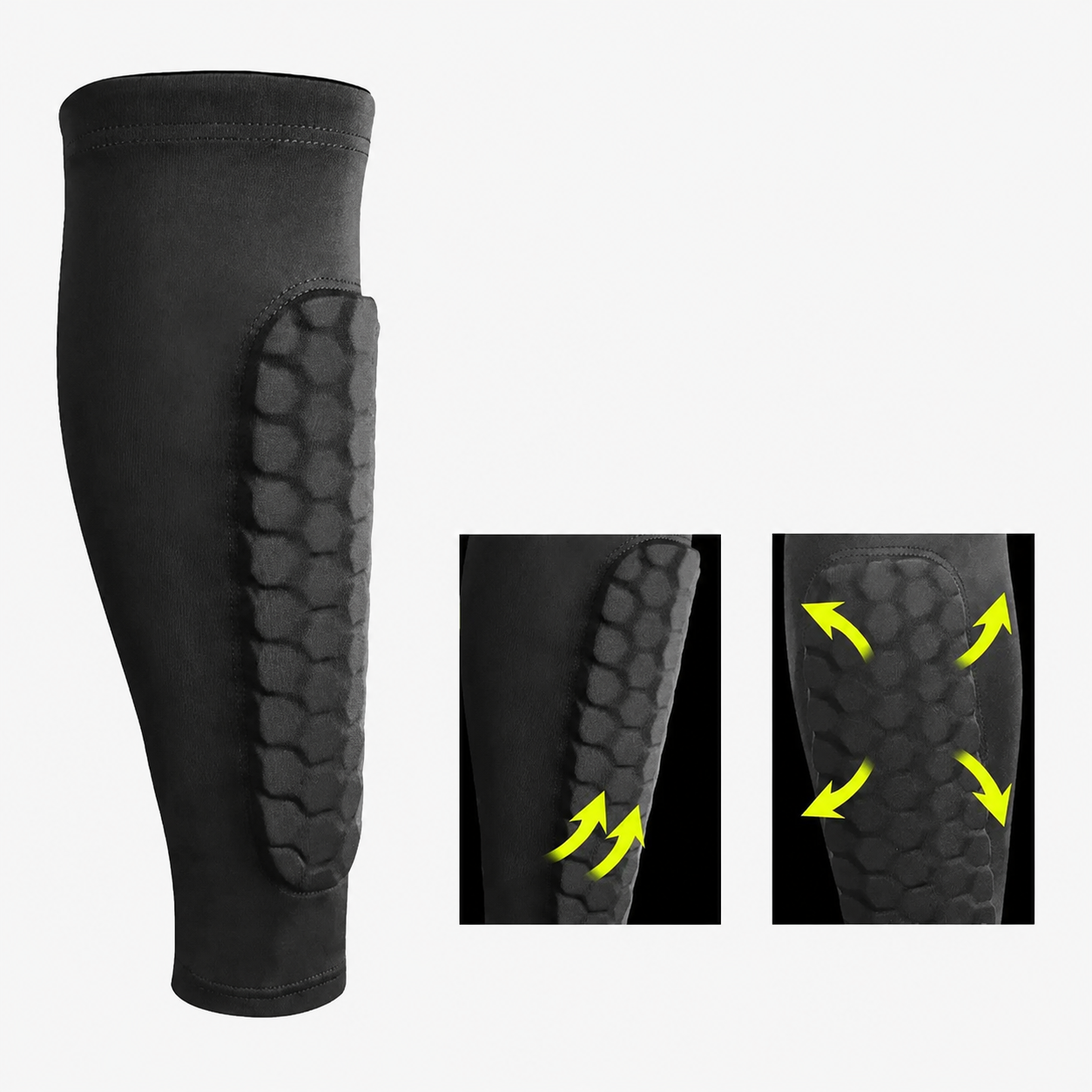 Honeycomb Compression Soccer Shin Guards (1 Pair)