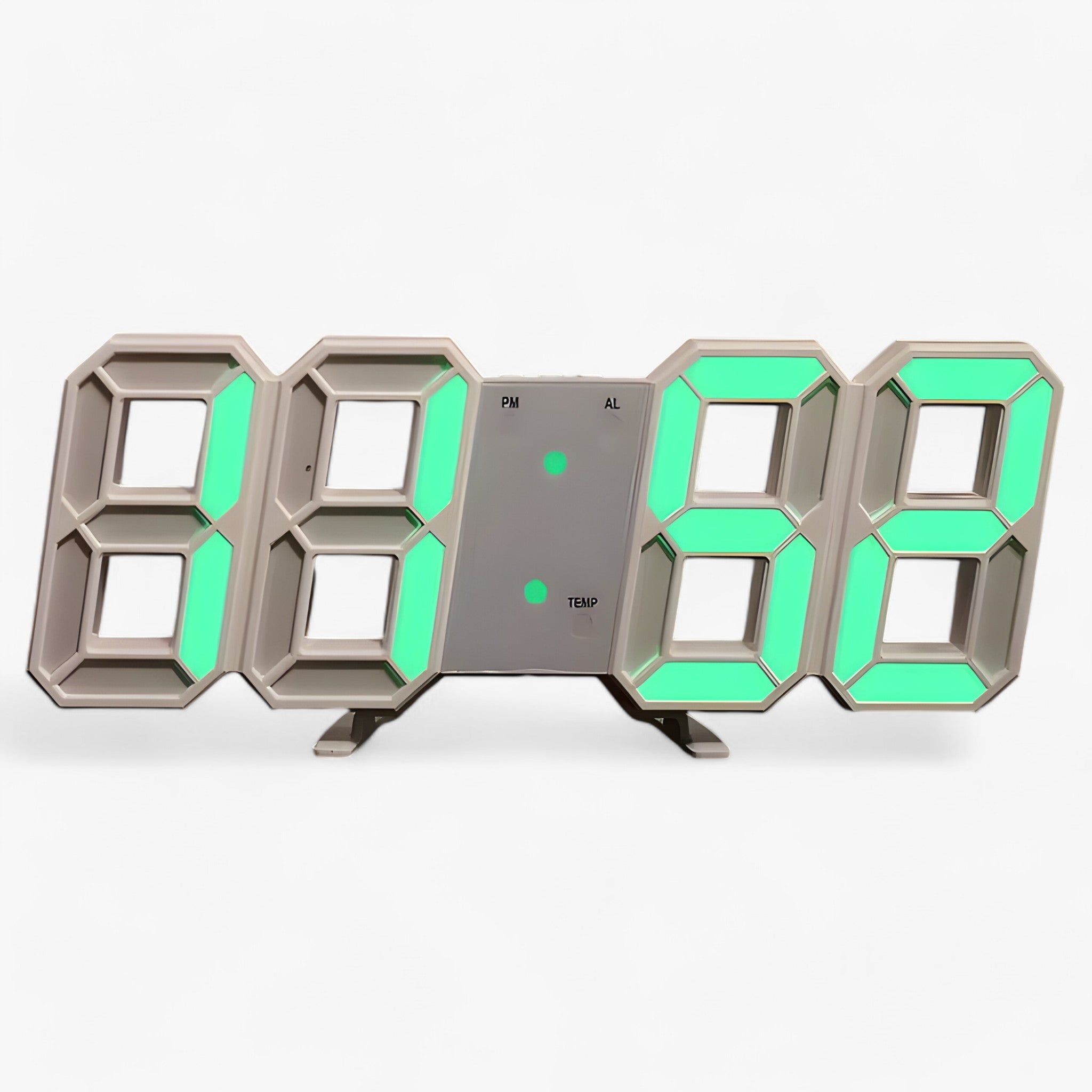 NordiClock | Vækkeur og digital ur - Multifunktionel elektronisk skærm - Hvid og grøn - other - {{ product_tags }