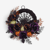 Spider and Black Rose Halloween Wreath