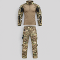Men's Outdoor Set - Longsleeve Shirt with Cargo Pants in Military Style