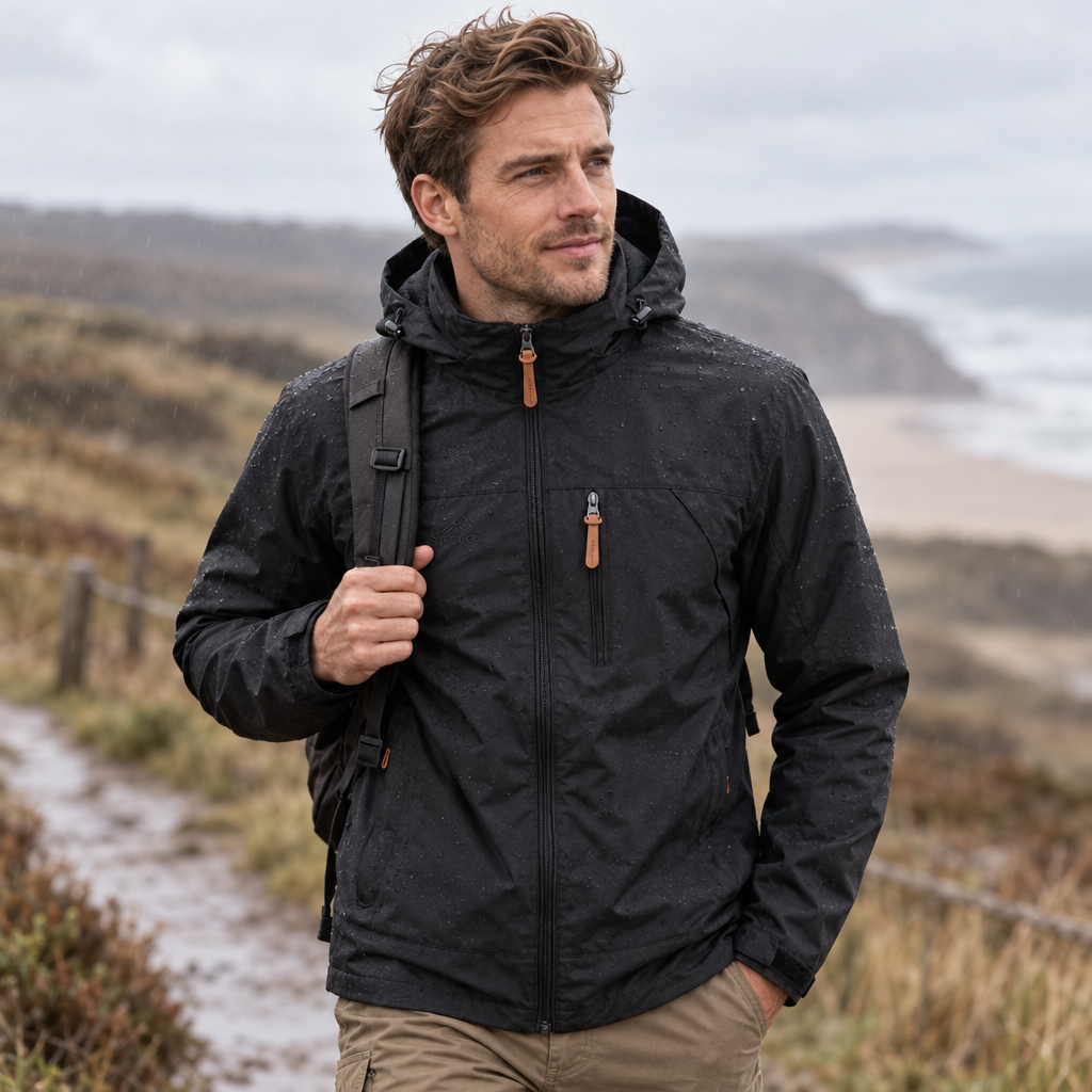 Jackets : Men's Waterproof Windproof Hiking Jacket - Multiple Zip Pockets in van Vanda Liamo