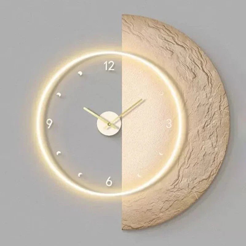 Moon Wall Clock – Soft LED Glow with Celestial Design