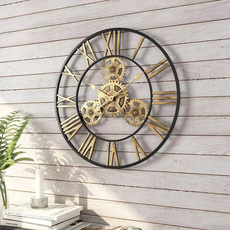 Metal Gears Wall Clock – Industrial Style, Best-Seller