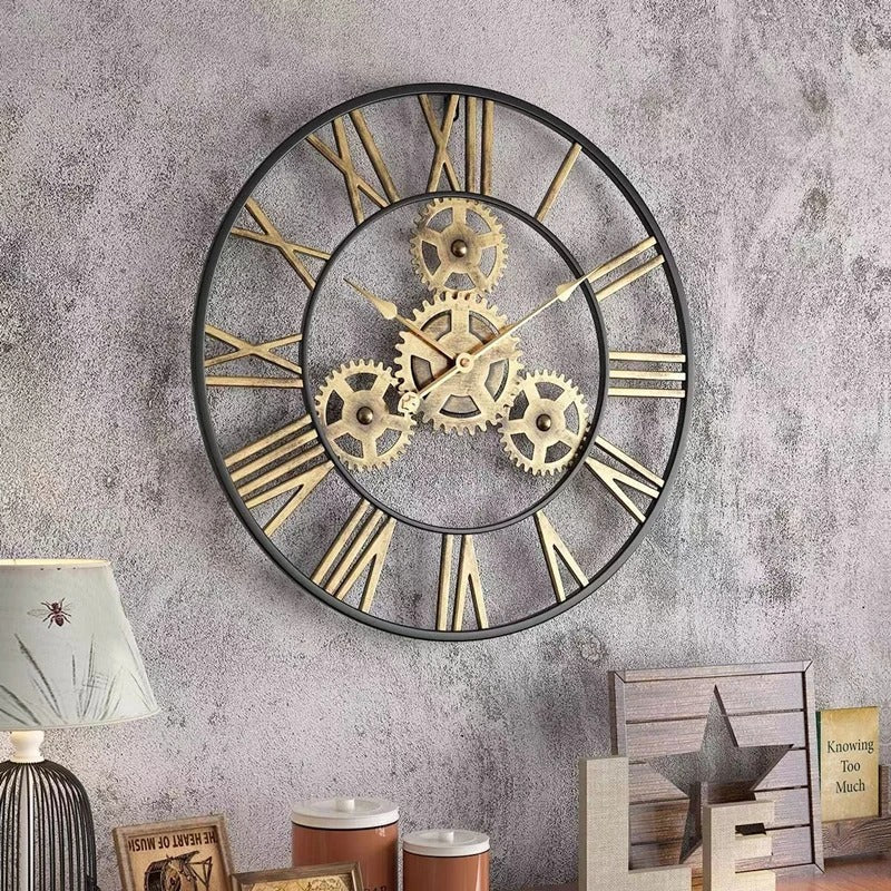 Metal Gears Wall Clock – Industrial Style, Best-Seller