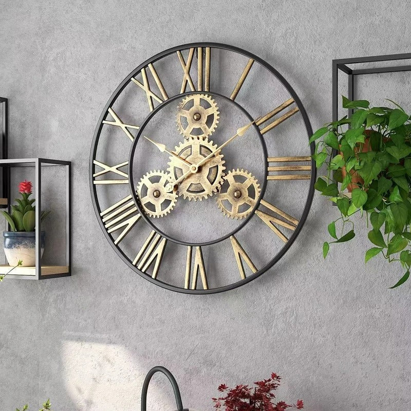 Metal Gears Wall Clock – Industrial Style, Best-Seller