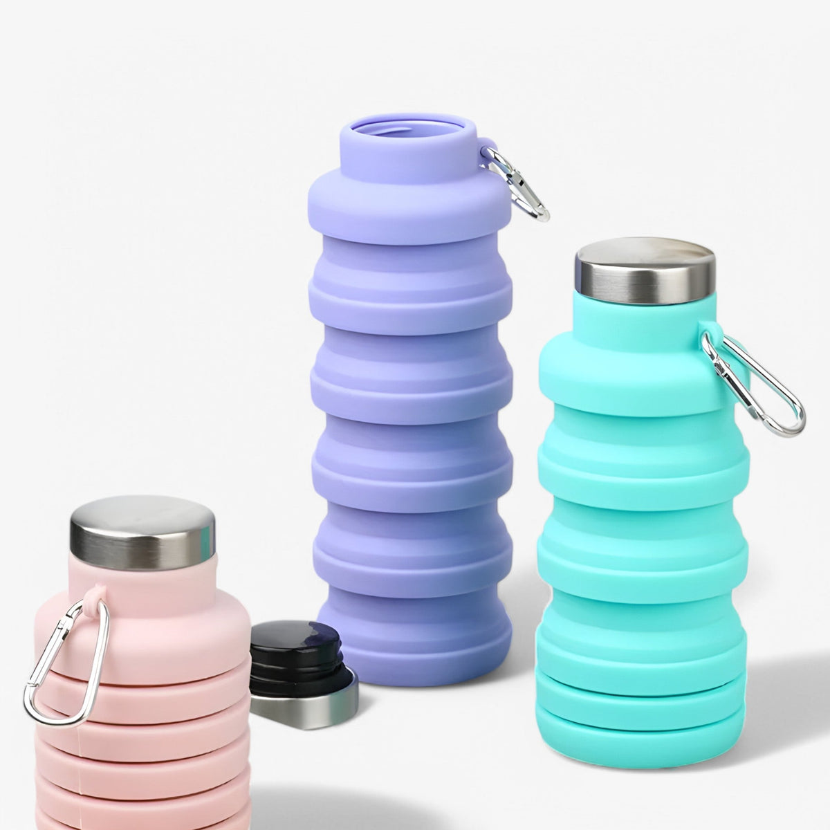 Borraccia in silicone pieghevole da 500ml Uomo - - 500ml borraccia borraccia silicone home & garden pieghevole silicone uomo water bottle - Concept Palermo