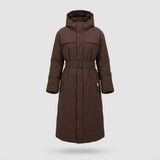 Long Padded Coat with Belt