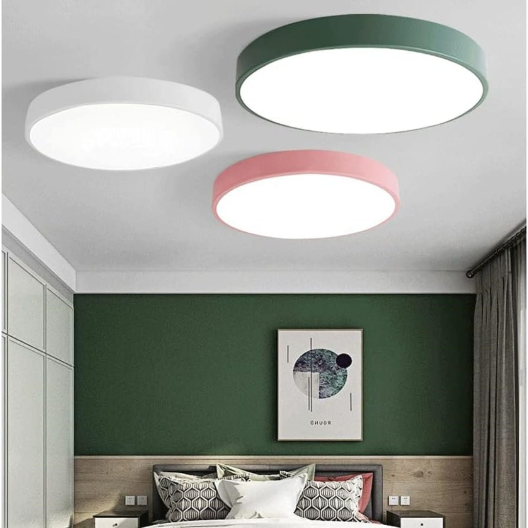 Modern Round LED Flush Ceiling Light Flat Disk