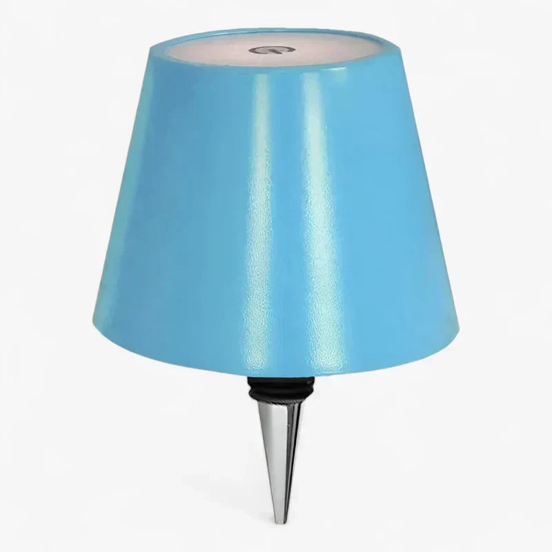 other : Wireless LED Lamp in the shape of a wine bottle - Portable, Rechargeable Decorative Lighting in Blue A van Vandaliamo