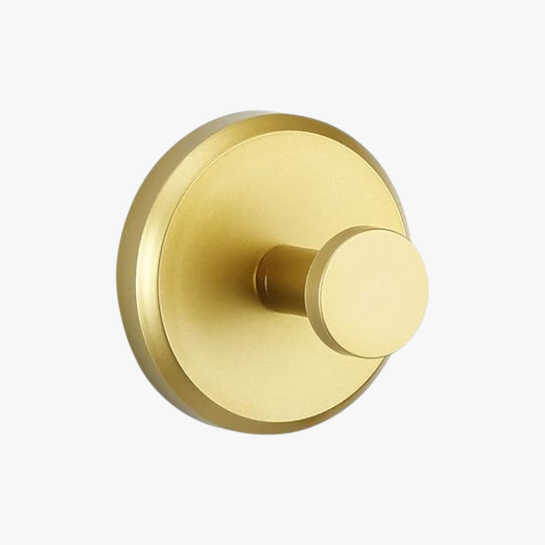 Roselva gold suction hook with a sleek, minimalist design for drill-free wall mounting in kitchens or bathrooms.