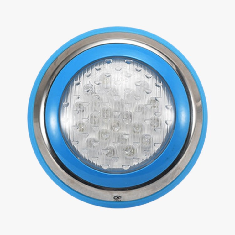 Roselva 15W LED wall-mounted pool light with a stainless steel frame and clear PC cover for underwater illumination.
