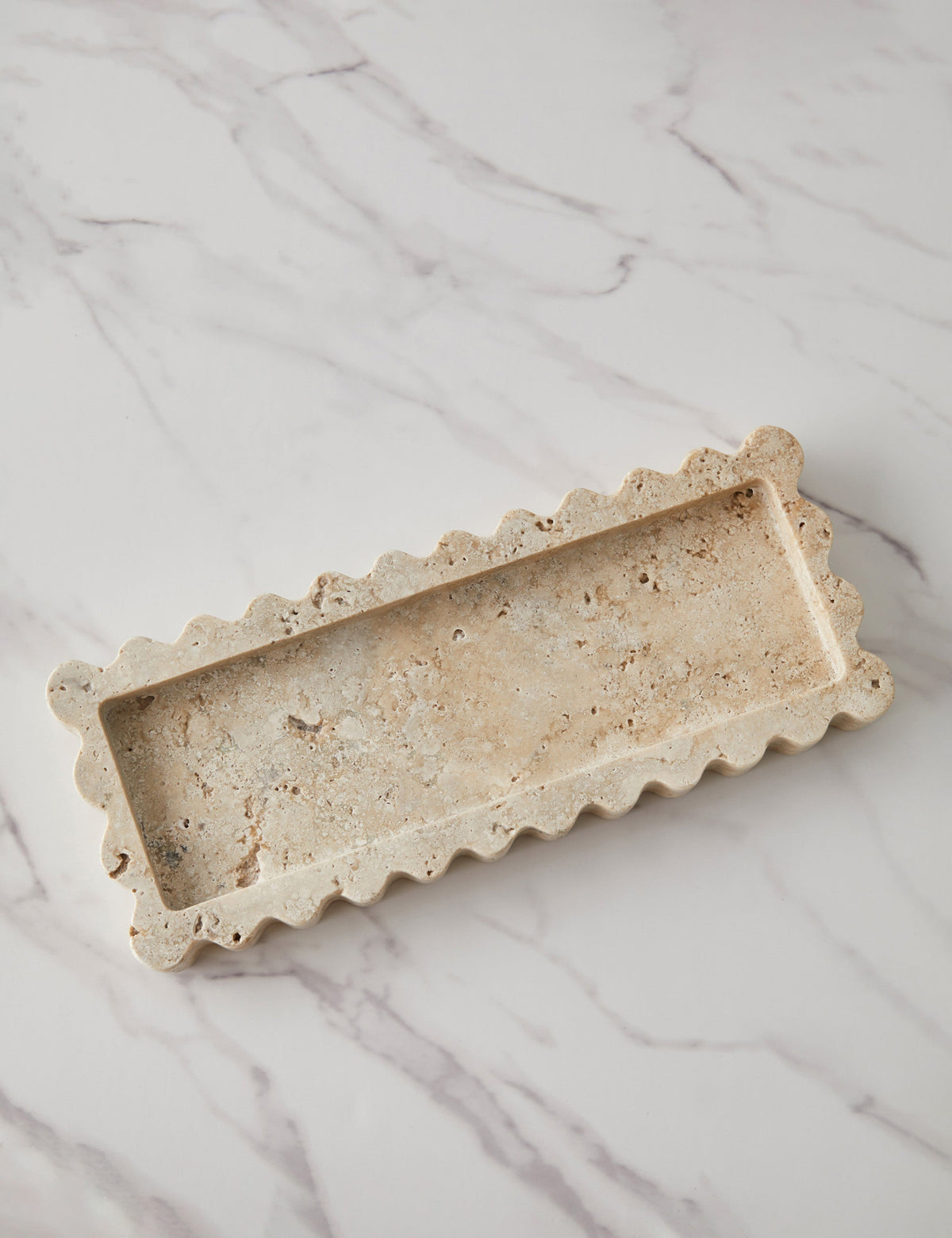 ScallopTray Marble Decorative Tray