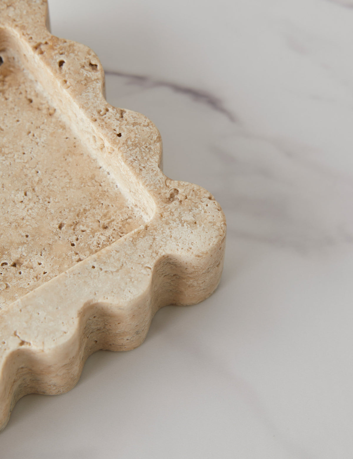 ScallopTray Marble Decorative Tray