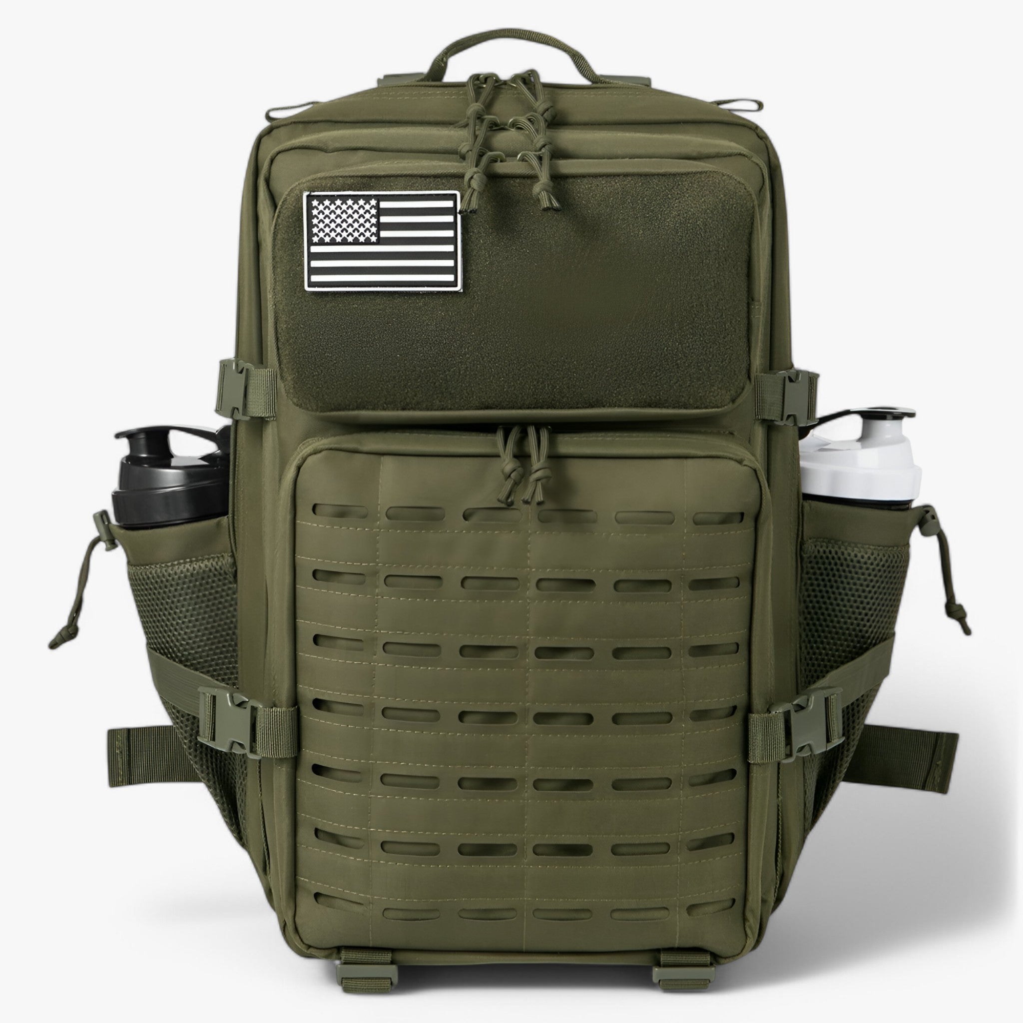 Bags : 40L Waterproof Military Tactical Backpack - Robust, Multi-pocket for Outdoor, Trekking and Survival in 2.0 Green van Vandaliamo