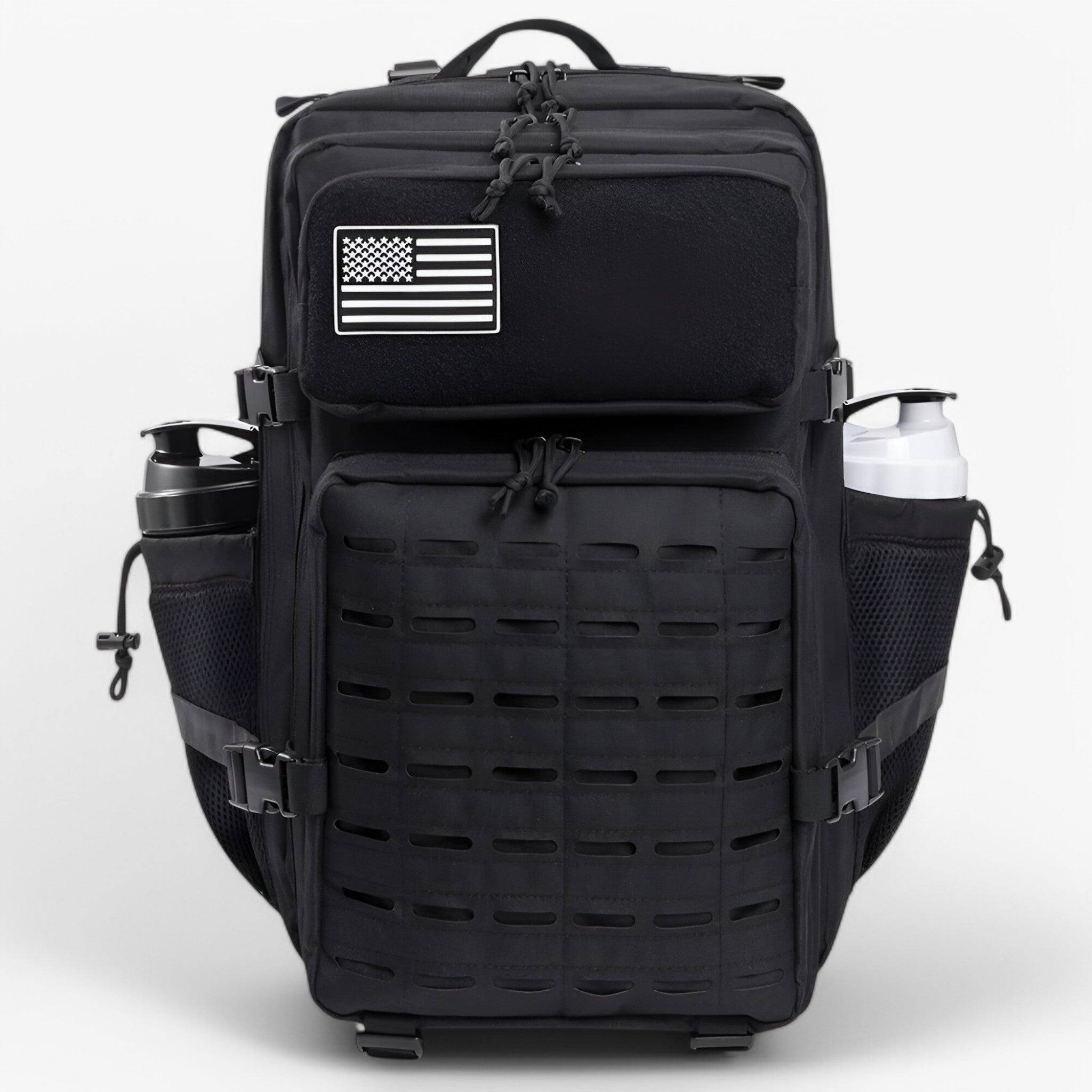 Bags : 40L Waterproof Military Tactical Backpack - Robust, Multi-pocket for Outdoor, Trekking and Survival in 2.0 Black van Vandaliamo