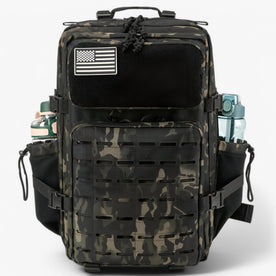 Bags : 40L Waterproof Military Tactical Backpack - Robust, Multi-pocket for Outdoor, Trekking and Survival in 2.0 Black Camo van Vandaliamo