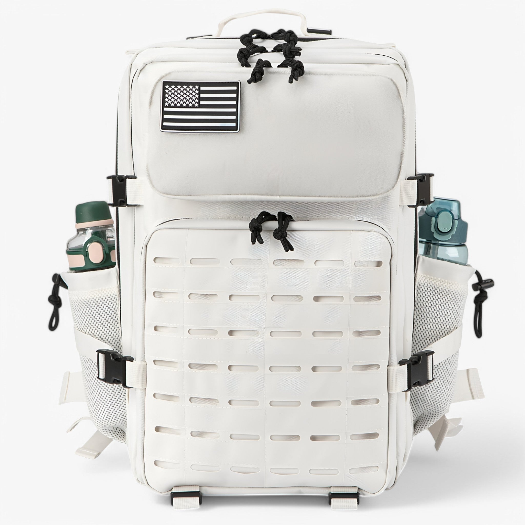 Bags : 40L Waterproof Military Tactical Backpack - Robust, Multi-pocket for Outdoor, Trekking and Survival in 2.0 White van Vandaliamo