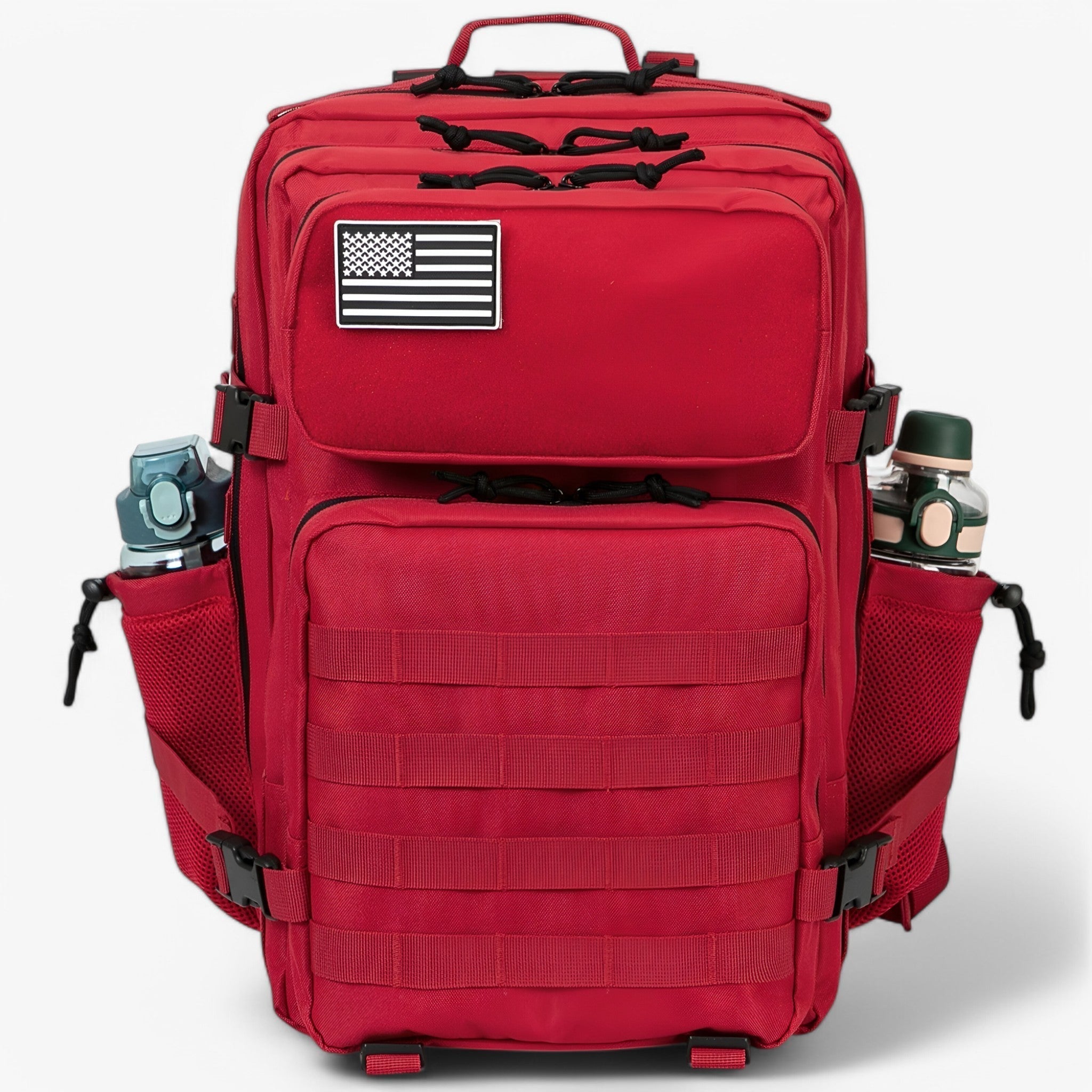 Bags : 40L Waterproof Military Tactical Backpack - Robust, Multi-pocket for Outdoor, Trekking and Survival in 1.0 Red van Vandaliamo