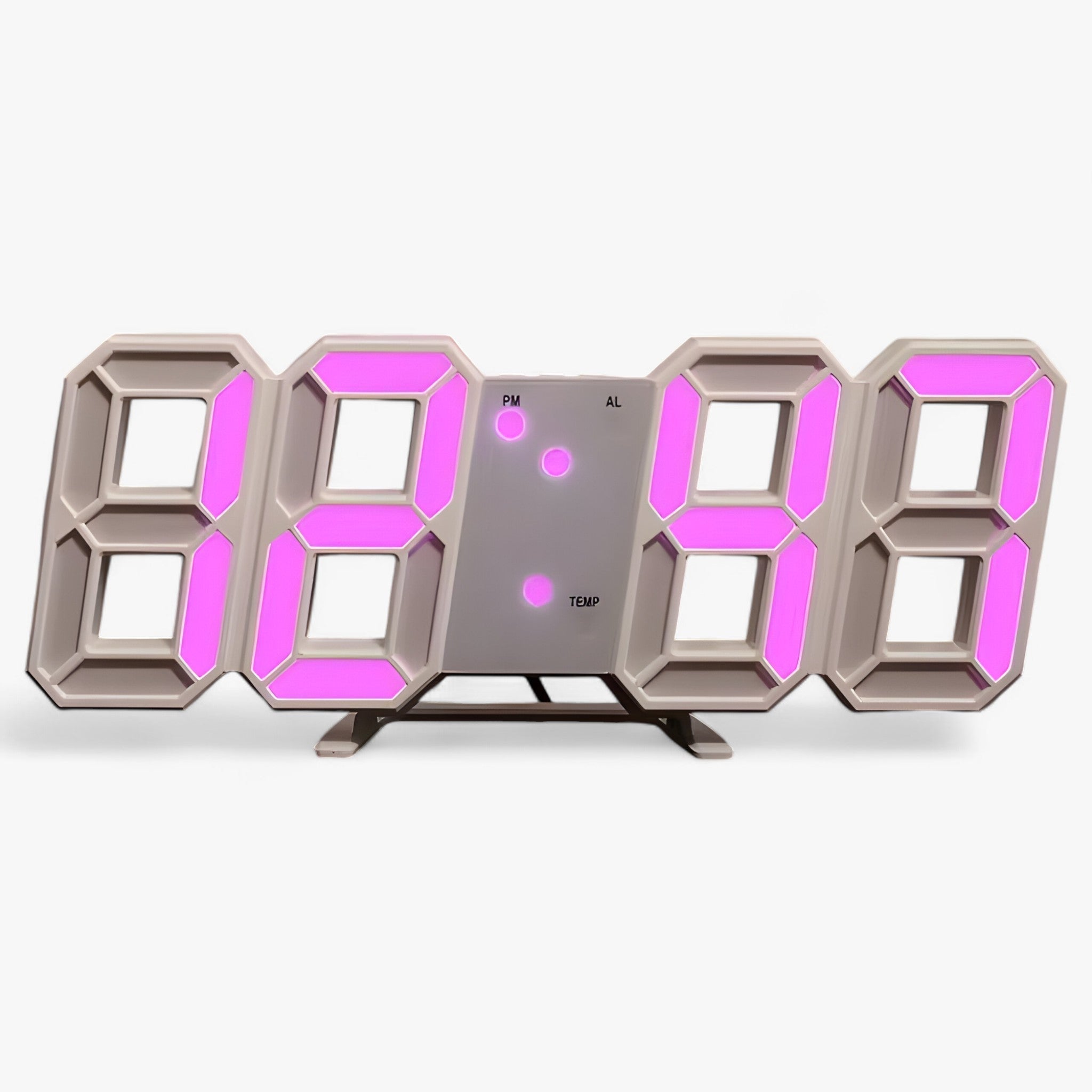 NordiClock | Vækkeur og digital ur - Multifunktionel elektronisk skærm - Hvid og violet - other - {{ product_tags }