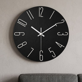 Wall Clocks : WireClock Modern Wall Clock for Living Room in Black van Roselva