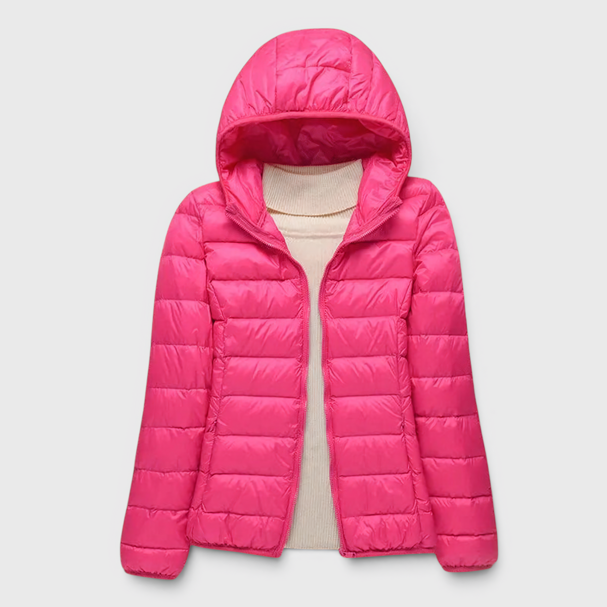 Fashion : Women's Quilted Puffer Jacket with Hood in van Vanda Liamo
